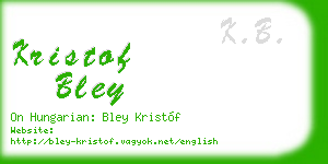 kristof bley business card