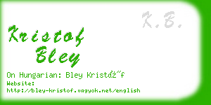 kristof bley business card